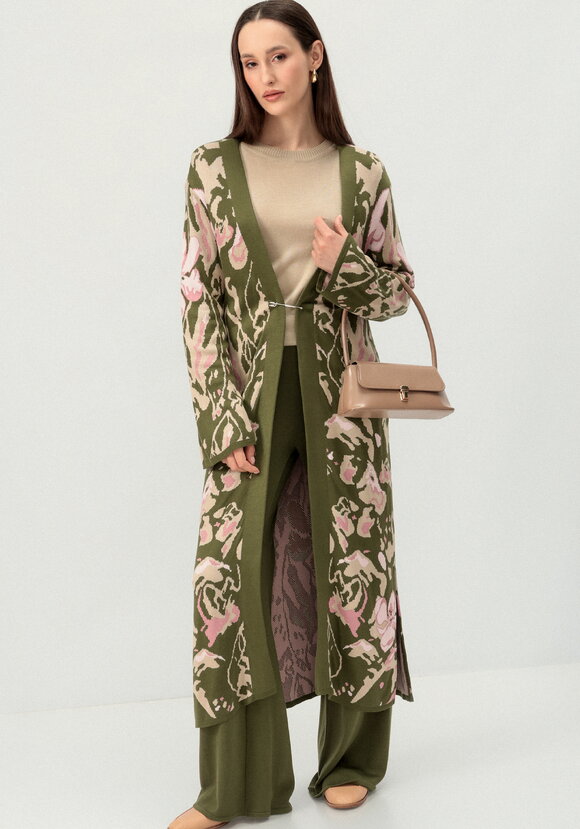 Кардиган с цветочным дизайном шир.  580, рис. 8