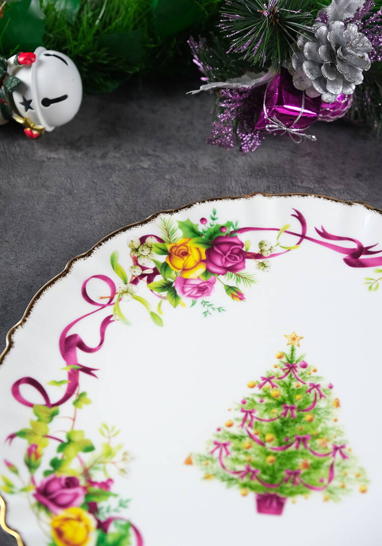 Блюдо из фарфора Алая лента шир.  750, рис. 2