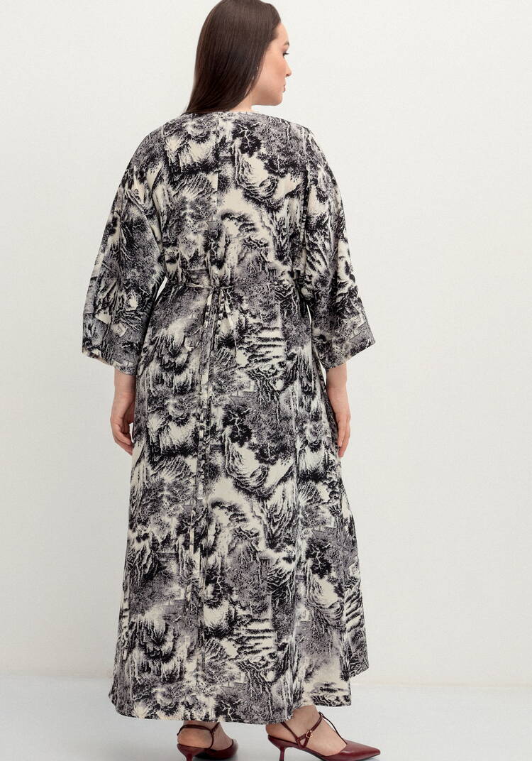 Платье на запах шир.  750, рис. 3