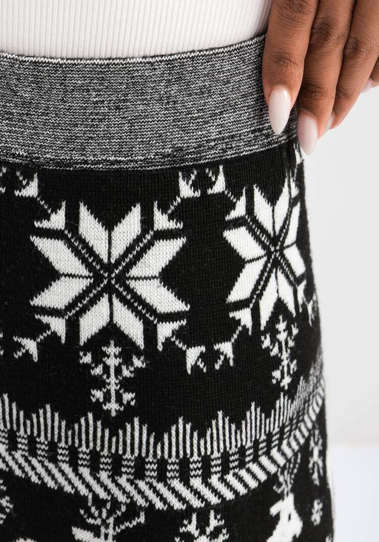 Леггинсы с начесом и зимним орнаментом шир.  750, рис. 5