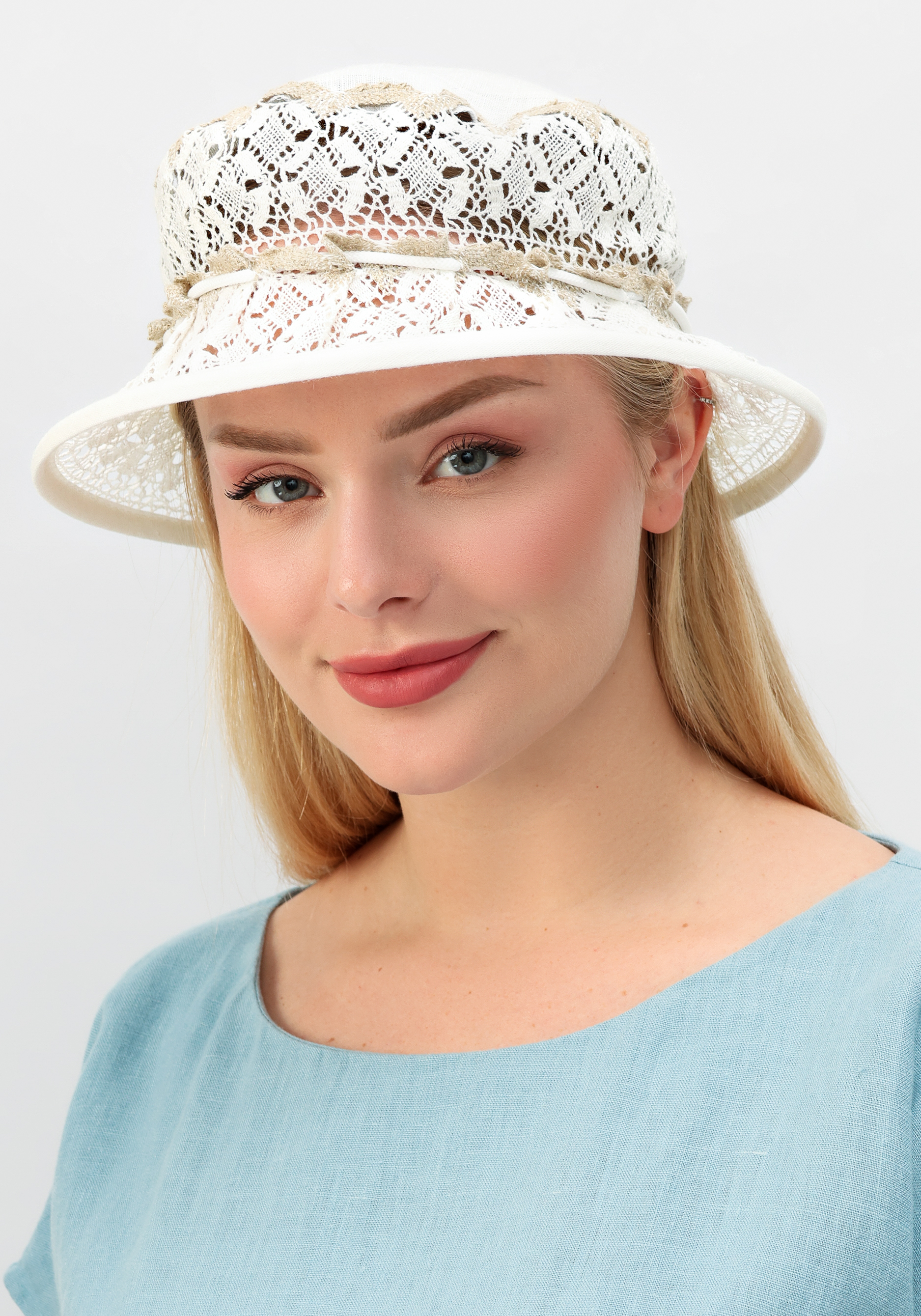 Шляпа "Дженнифер" LORICCI, цвет белый, размер 55-58
