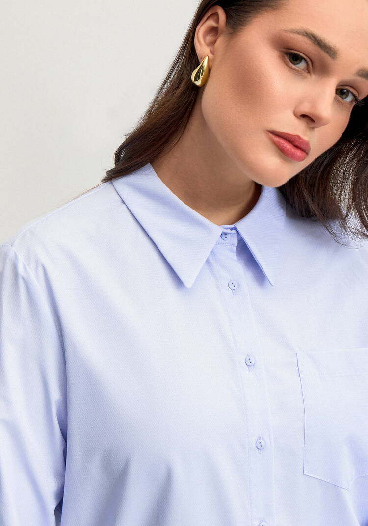 Рубашка хлопковая с шевроном на рукаве шир.  750, рис. 5