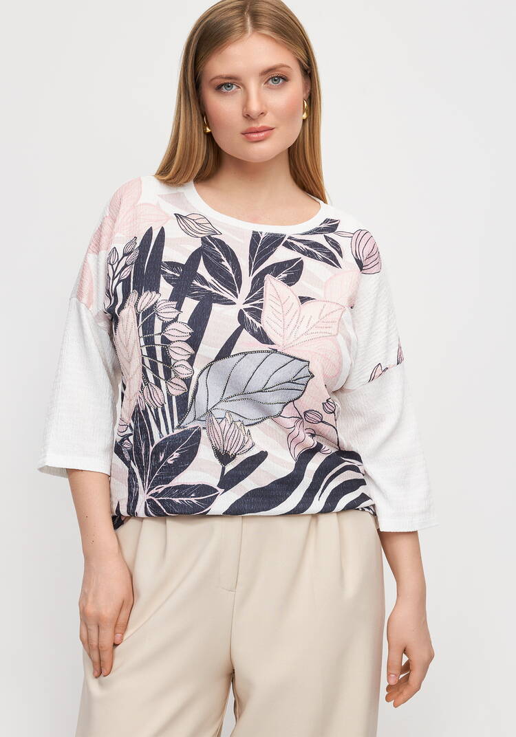 Блуза с цветочным принтом Амелия шир.  750, рис. 25