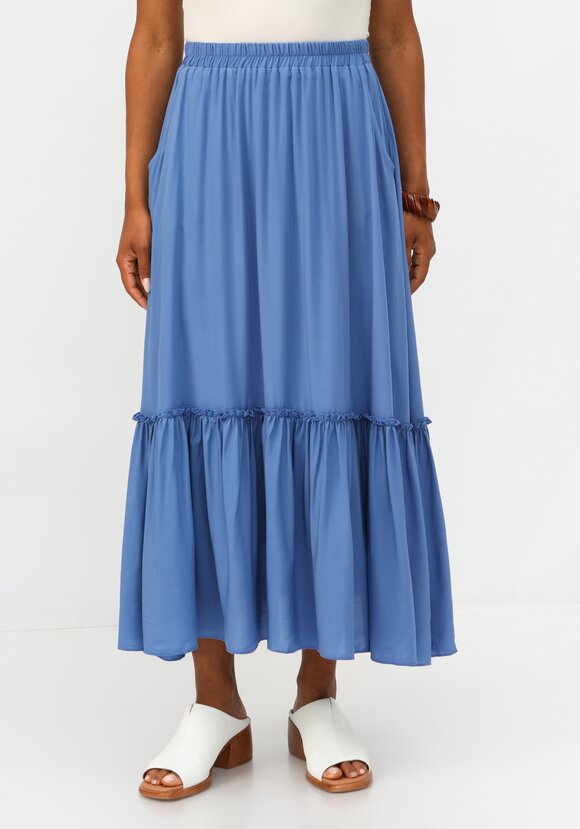 Юбка на эластичной ленте с ярусами шир.  580, рис. 20