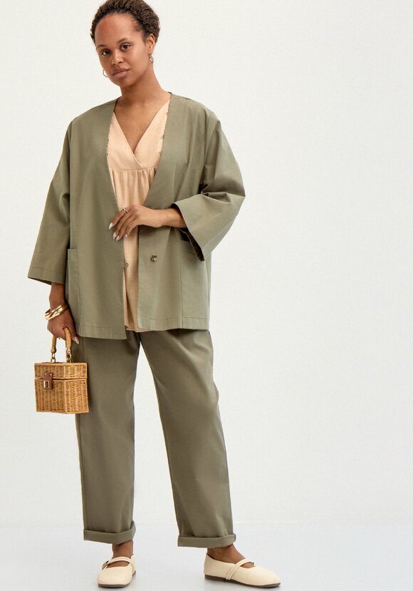 Кардиган изо льна с карманами шир.  580, рис. 9