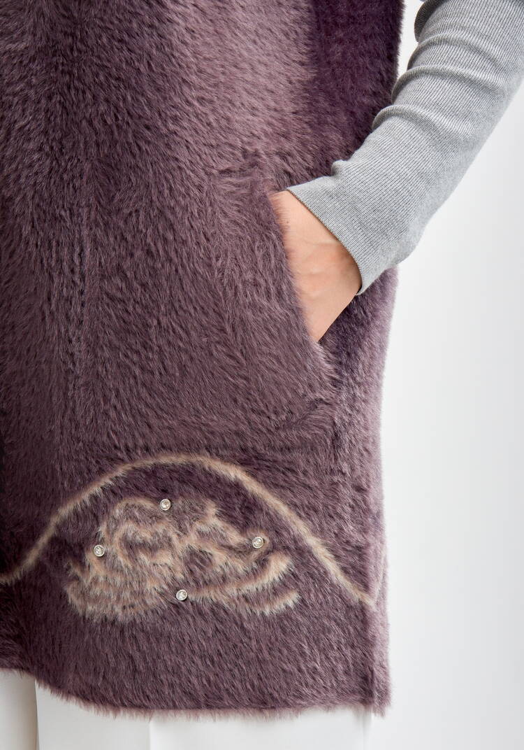 Жилетка из экомеха Розали шир.  750, рис. 7