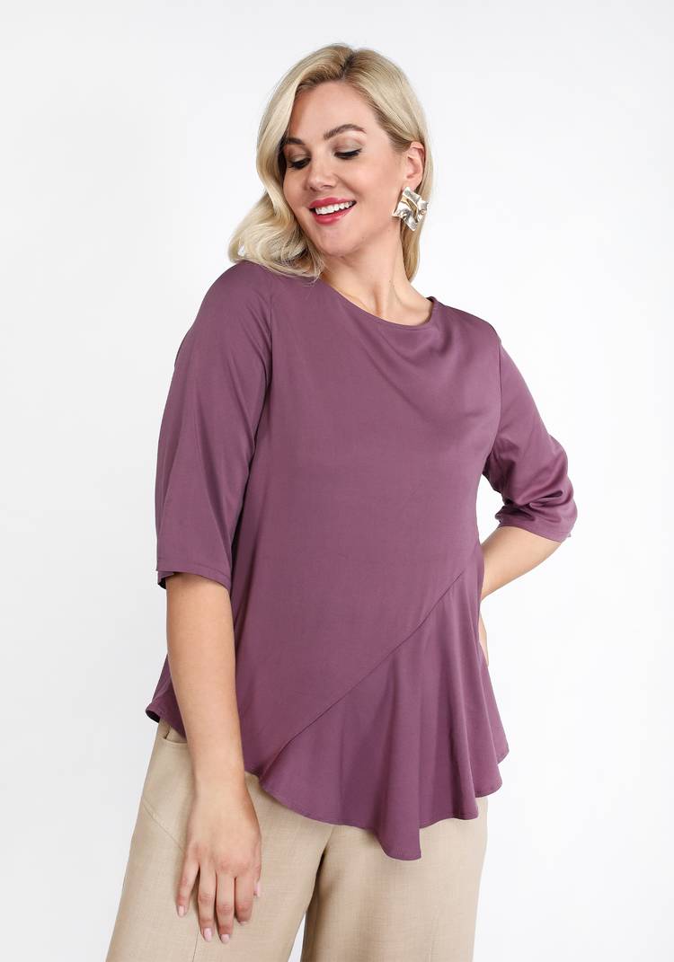 Блуза с асимметричным воланом шир.  750, рис. 5