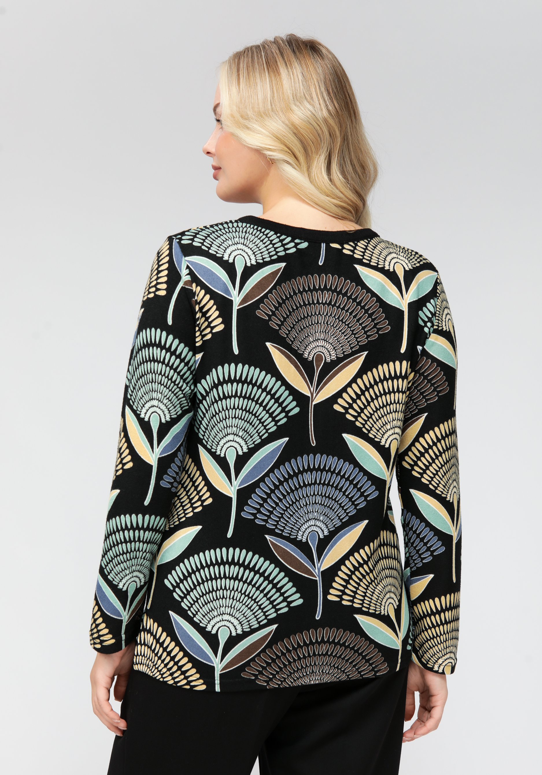 Блуза "Амис" Zolinger, размер 50, цвет черный - фото 9