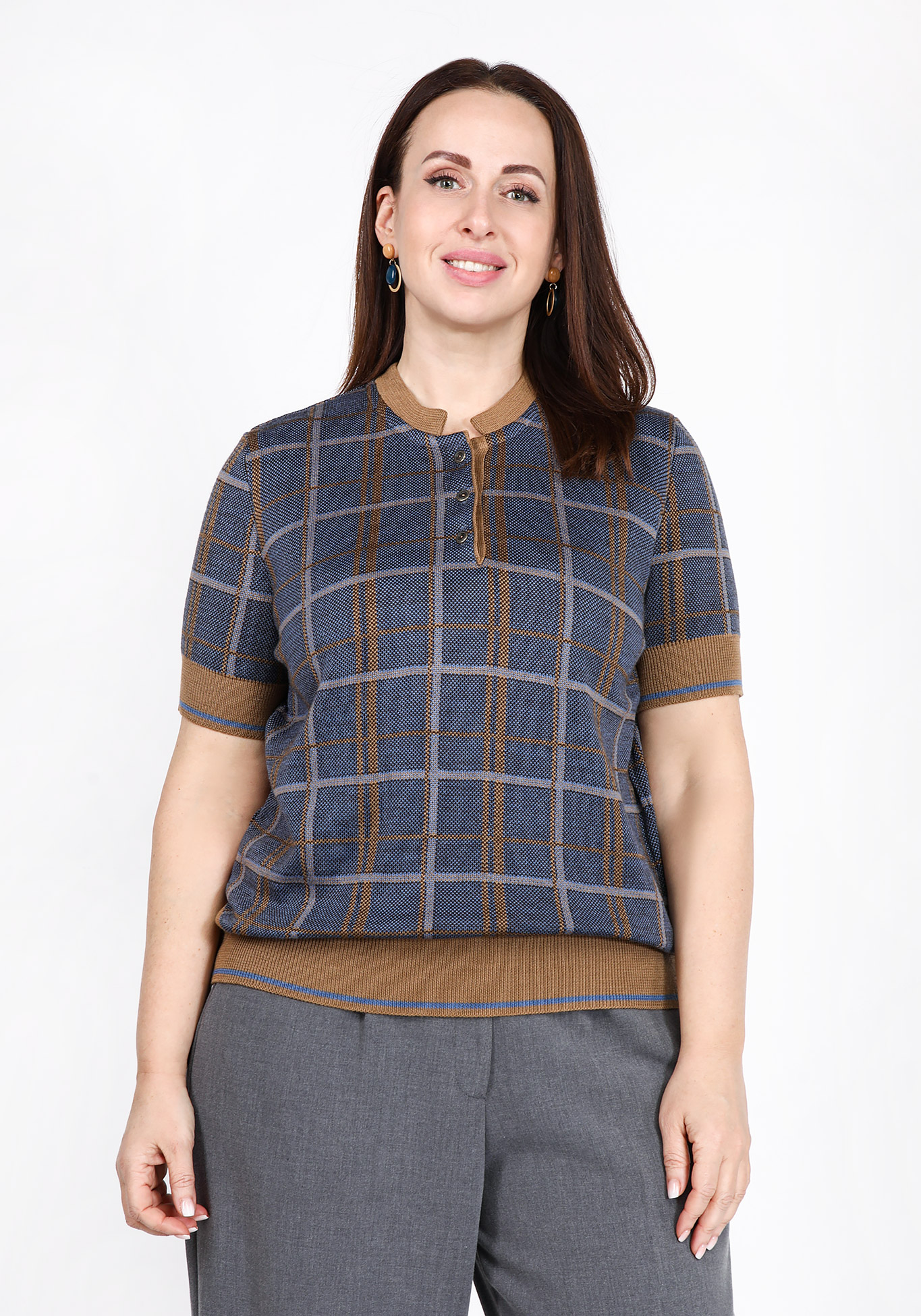 

Поло из верблюжьей шерсти, Синий