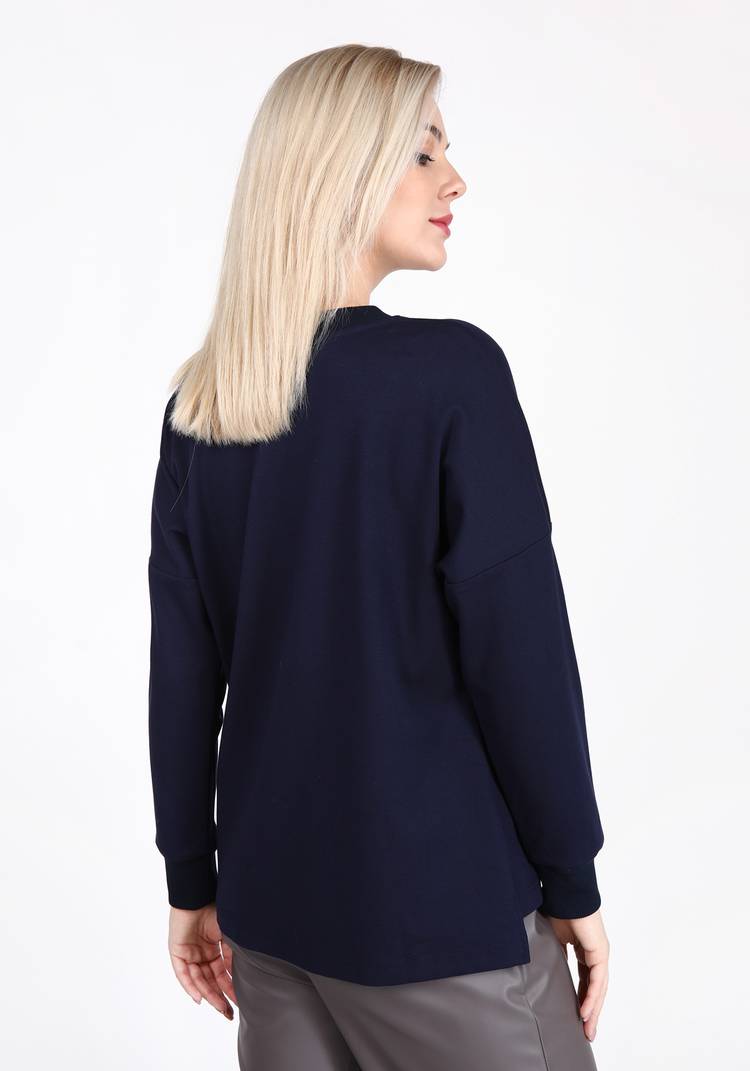 Джемпер с манжетами из рибаны шир.  750, рис. 6