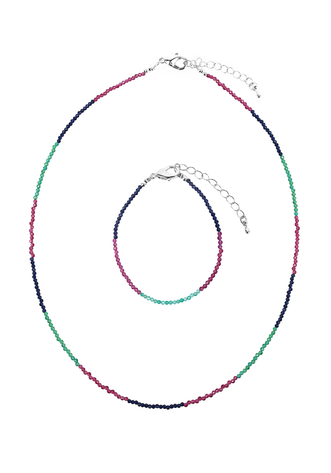 Набор колье + браслет "Драгоценный калейдоскоп"
