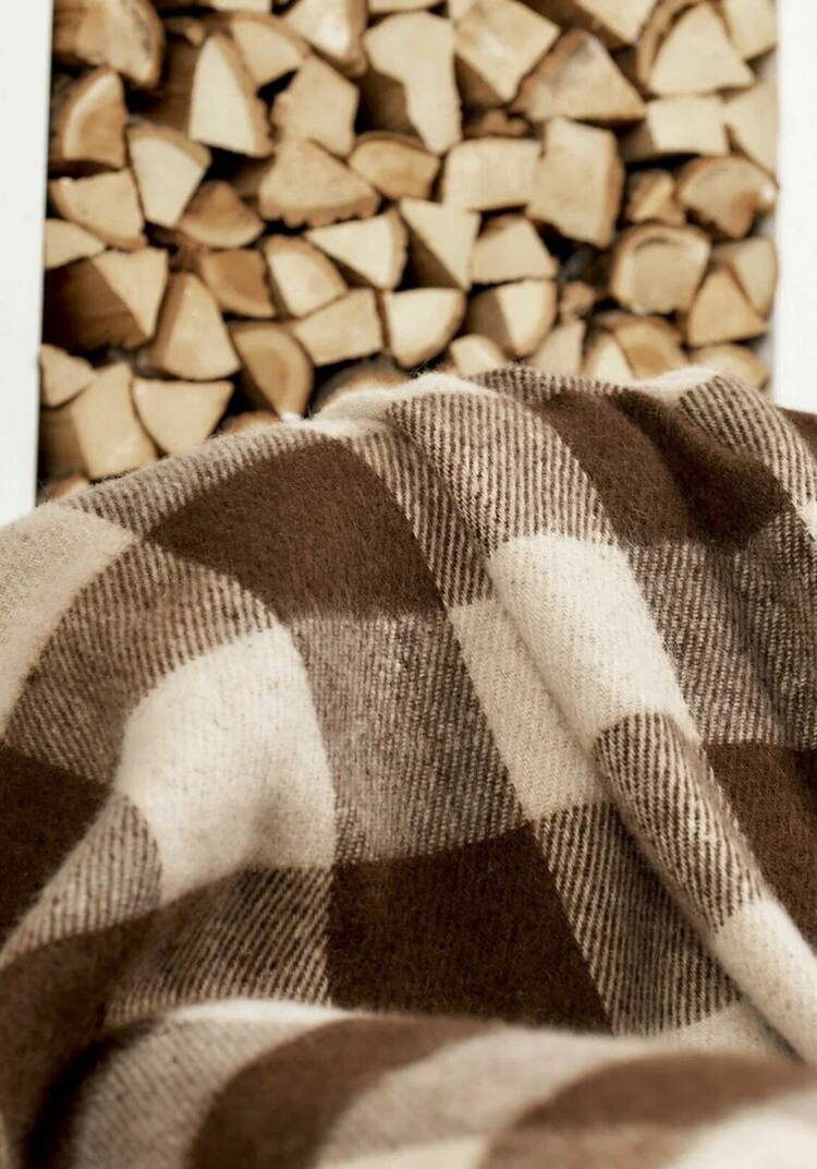 Плед из верблюжьей шерсти Клeтка шир.  750, рис. 3