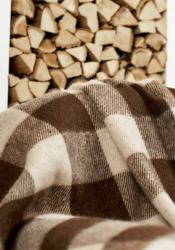 Плед из верблюжьей шерсти Клeтка шир.  580, рис. 3