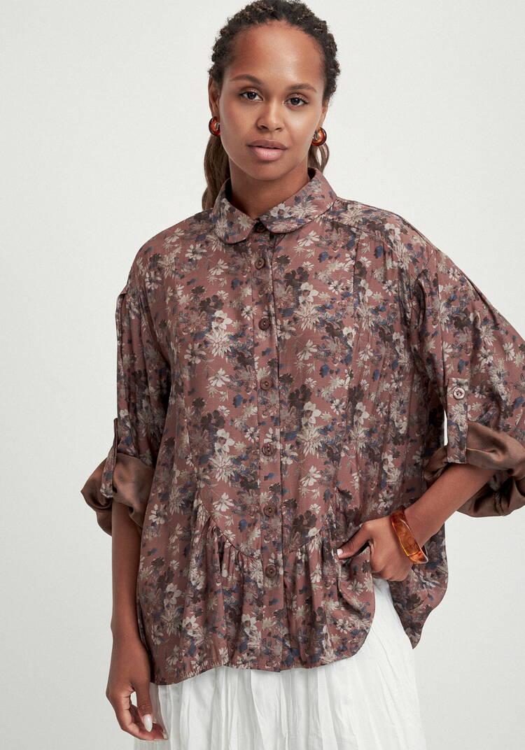 Блуза со сборкой в рельефах шир.  750, рис. 10