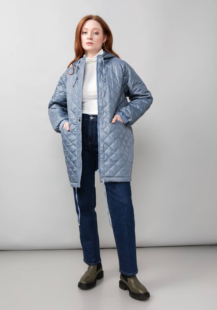 Куртка женская оверсайз с капюшоном шир.  750, рис. 20