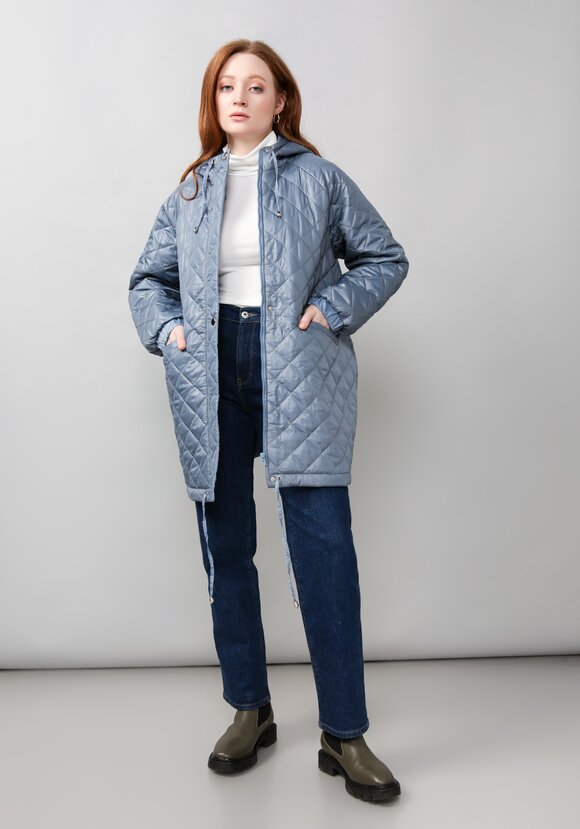 Куртка женская оверсайз с капюшоном шир.  580, рис. 20