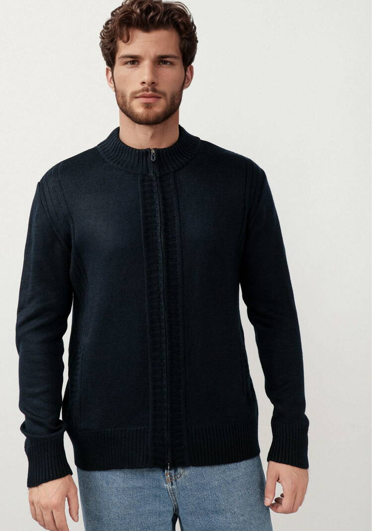 Джемпер-кардиган вязаный на молнии шир.  750, рис. 4