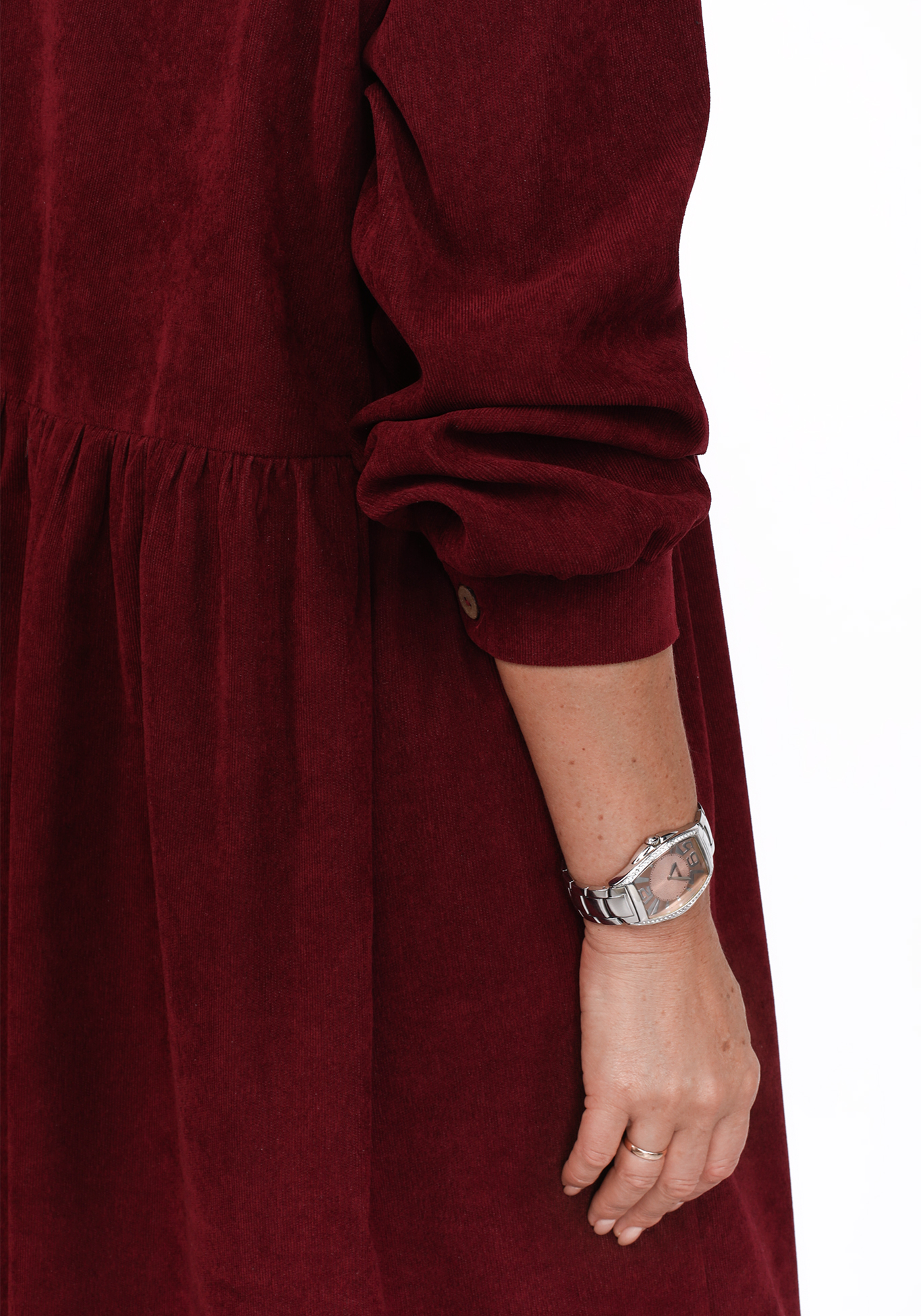 Платье вельветовое на пуговицах с карманами Frida, размер 48, цвет серый - фото 7