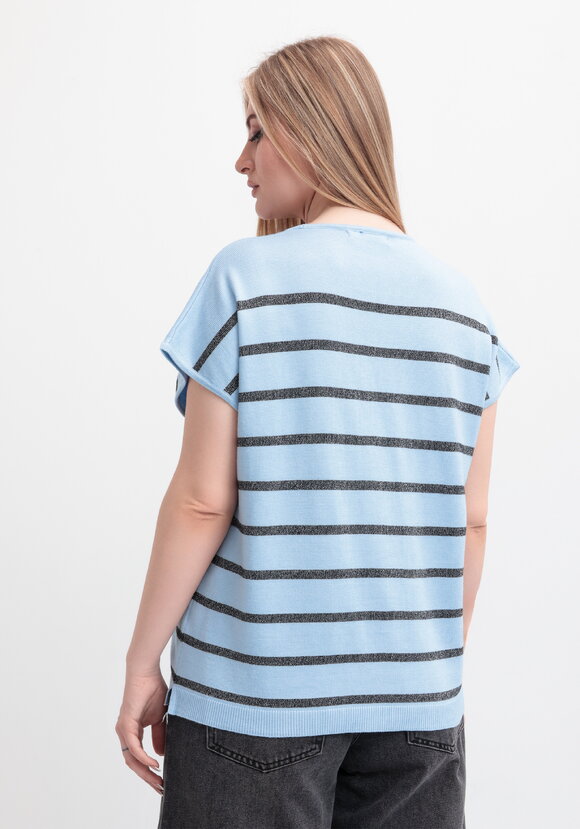 Блуза в полоску с рисунком шир.  580, рис. 3