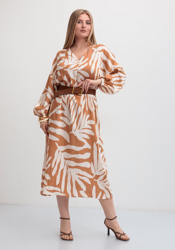 Платье макси с длинным рукавом шир.  580, рис. 11