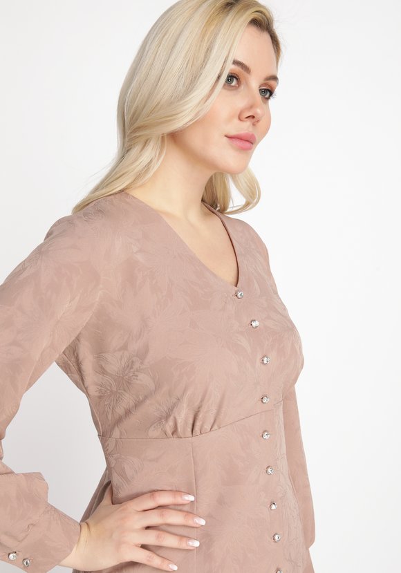 Блузка длинный рукав с утяжкой по талии шир.  580, рис. 8