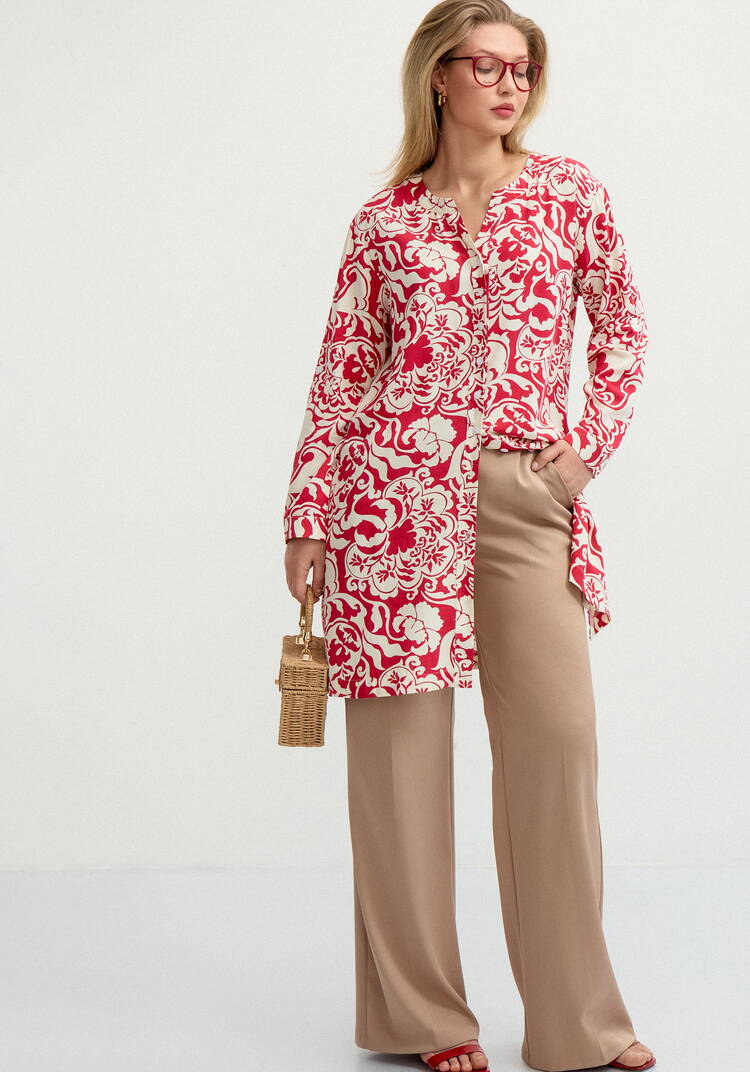 Блуза удлинённая с карманами шир.  750, рис. 18