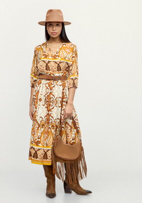 Платье с принтом свoбодного кроя