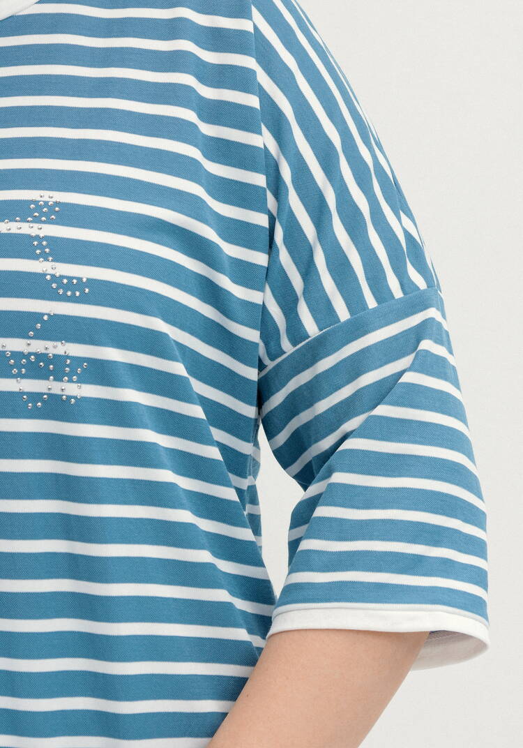 Блуза с декором из страз и рукавом 3/4 шир.  750, рис. 23