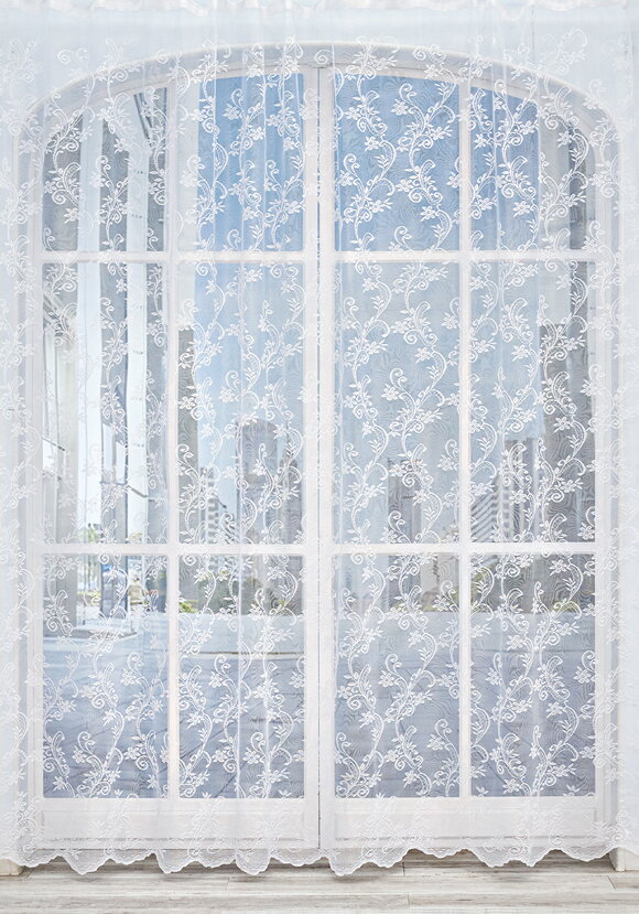 Тюль-жаккард Белые кружева шир.  580, рис. 1