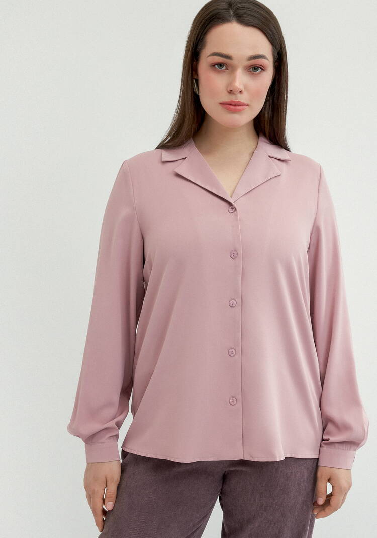 Блуза с отложным воротником с пуговицами шир.  750, рис. 13