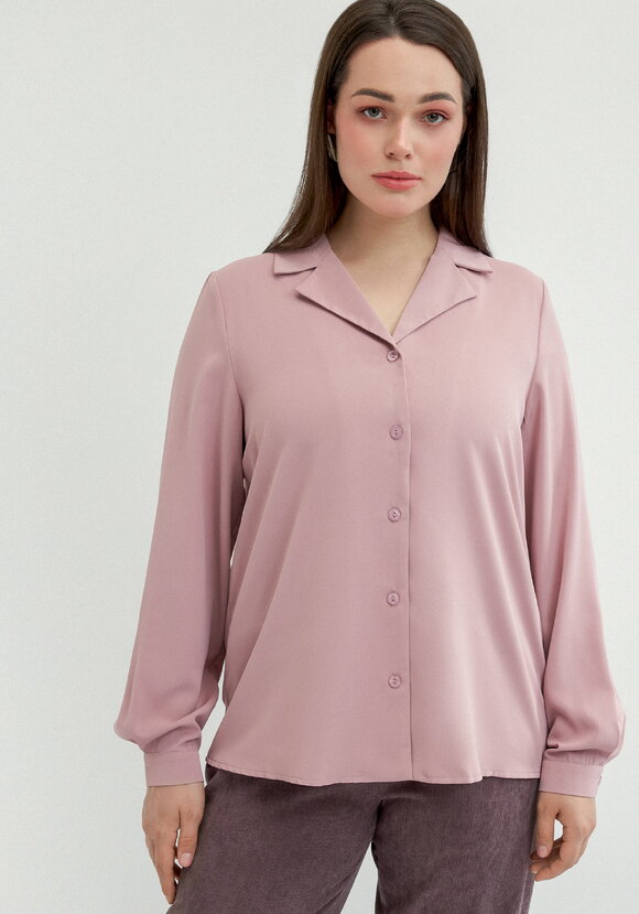 Блуза с отложным воротником с пуговицами шир.  580, рис. 13