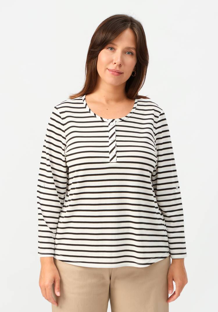 Лонгслив в полоску с патами на рукавах шир.  750, рис. 4