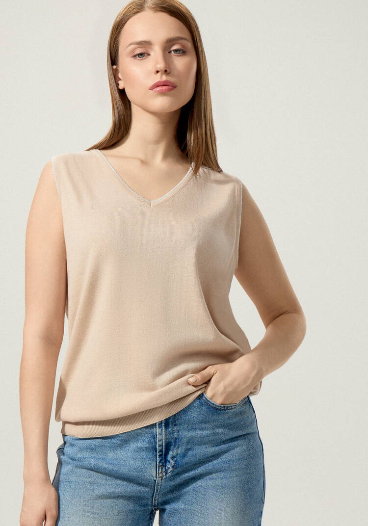 Топ с декором из метанити шир.  750, рис. 16