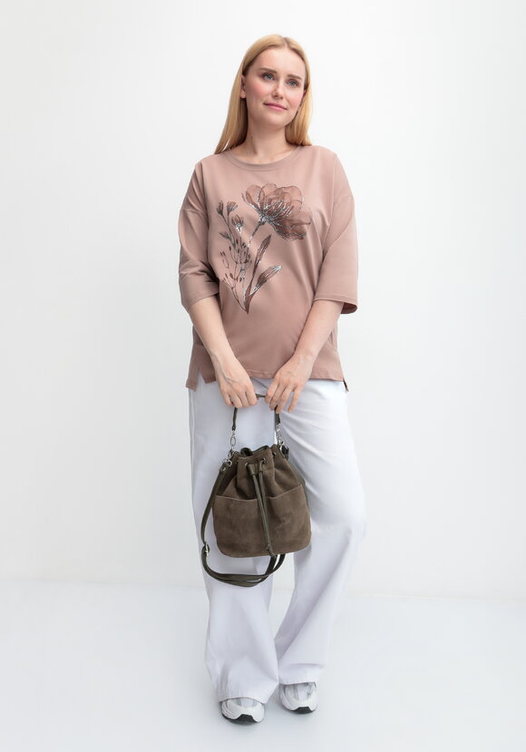 Блуза с принтом цветка и рукавом 3/4 шир.  580, рис. 20