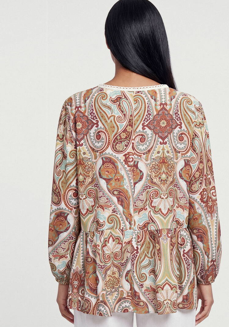 Блуза Симфония узоров шир.  750, рис. 8