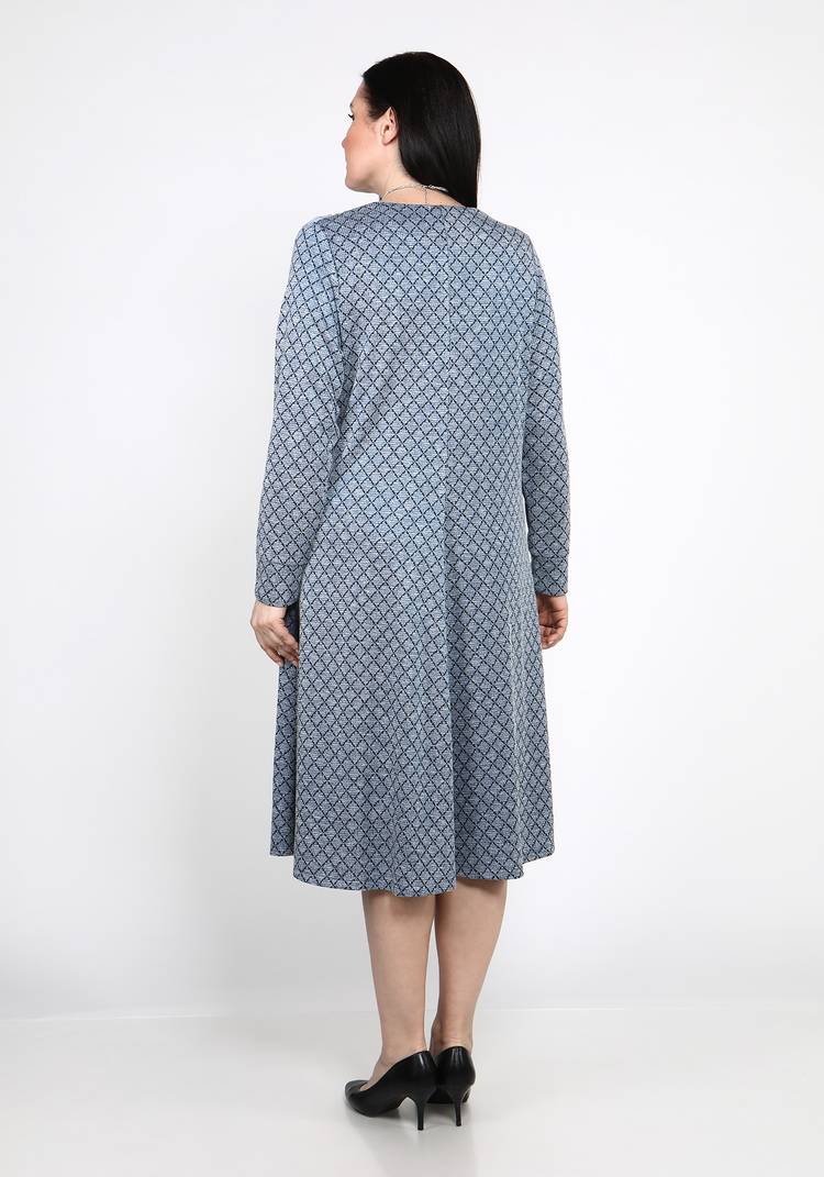 Платье А-силуэта с геометрическим принтом шир.  750, рис. 3