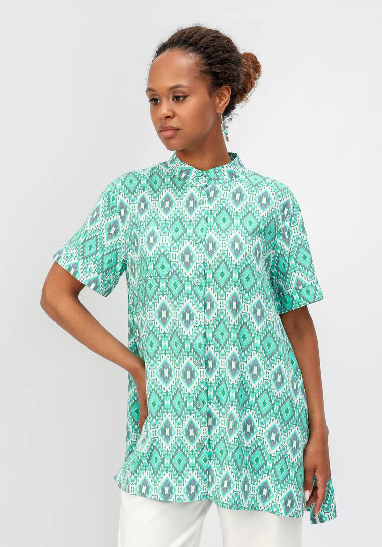 Блуза с геометрическим рисунком шир.  750, рис. 18