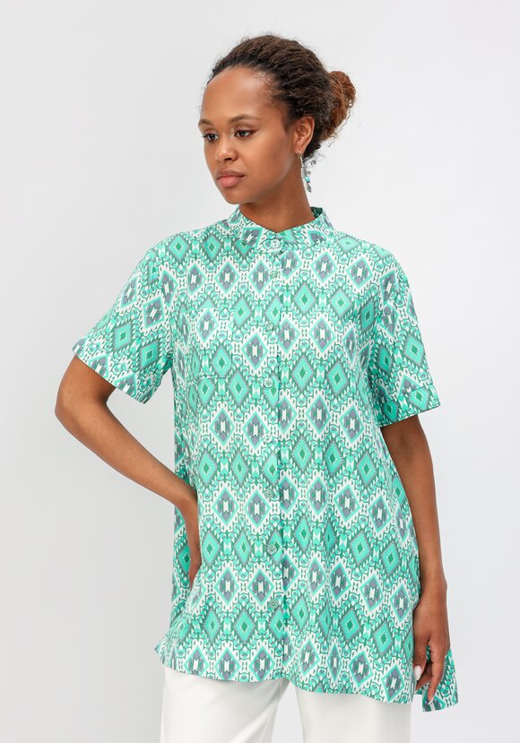 Блуза с геометрическим рисунком шир.  580, рис. 18