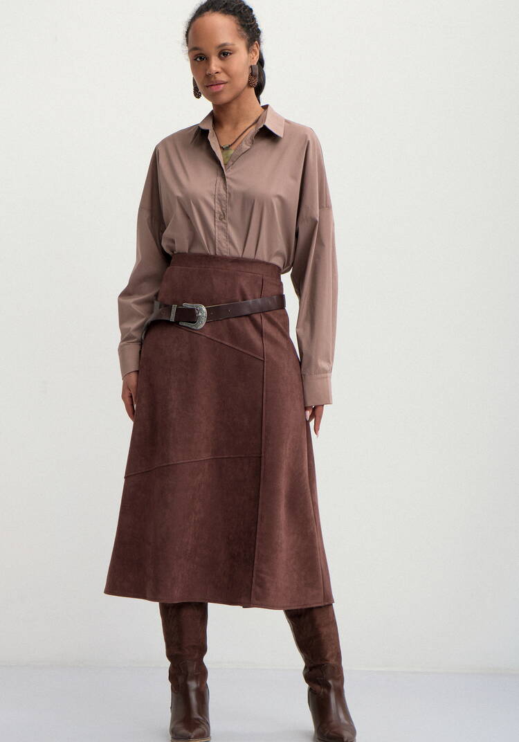 Юбка с конструктивными отстрочками шир.  750, рис. 15