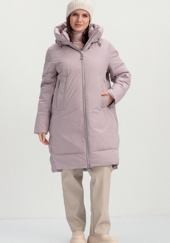 Пуховик с боковыми карманами на молнии шир.  580, рис. 26