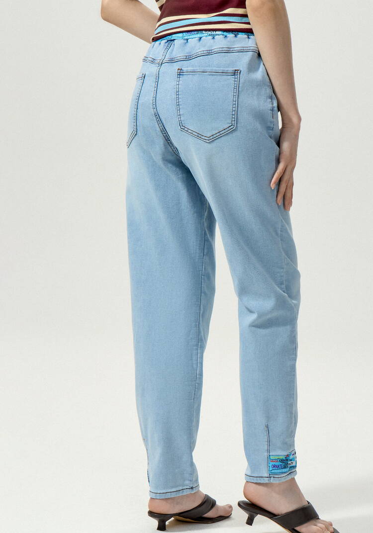 Джинсы с принтом по поясу шир.  750, рис. 19