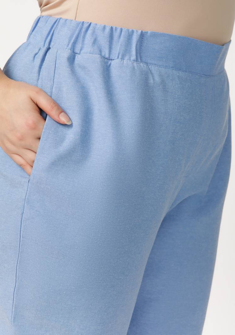 Брюки с эластичными вставками в поясе шир.  750, рис. 16