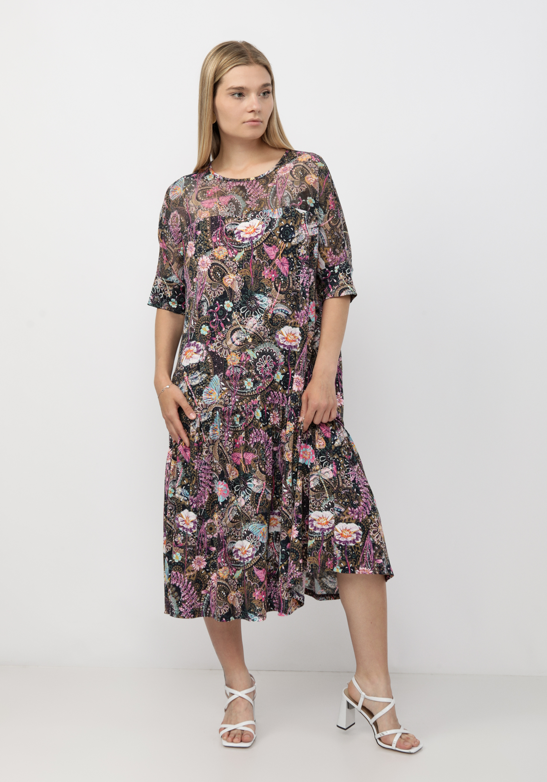 Платье "Камрин" Sakton, цвет мультиколор, размер 48 - фото 3