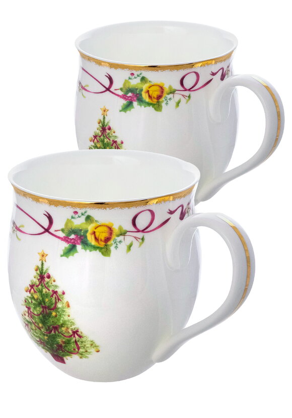 Кружка из фарфора Алая лента, 2 шт. шир.  580, рис. 1