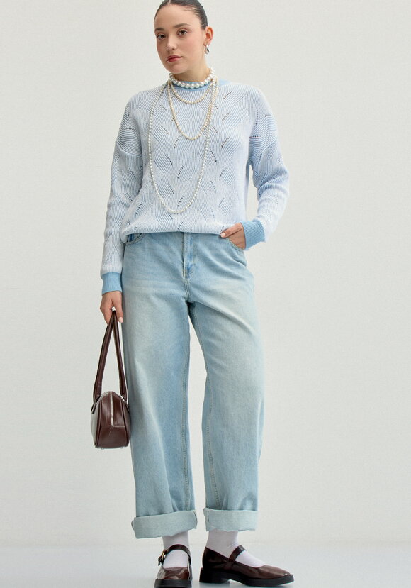 Джемпер с фактурным орнаментом шир.  580, рис. 18