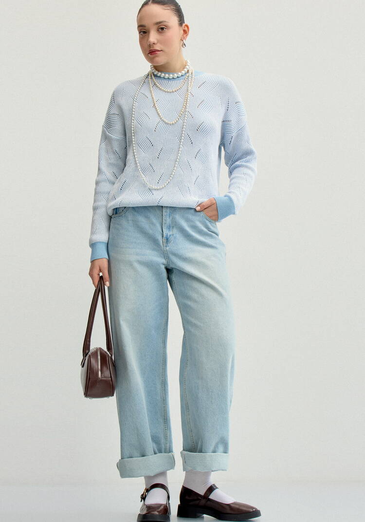 Джемпер с фактурным орнаментом шир.  750, рис. 18