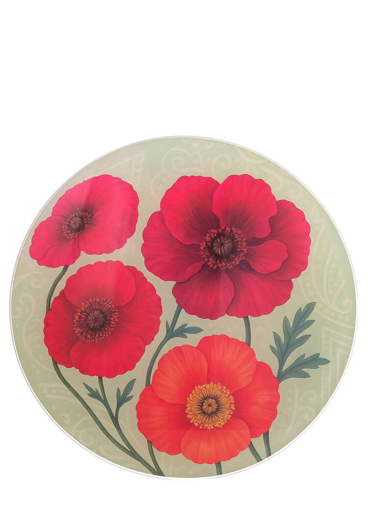 Доска разделочная  Маки, 30 см шир.  750, рис. 1