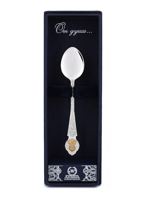 Серебряная ложка  Николай Чудотворец шир.  580, рис. 3