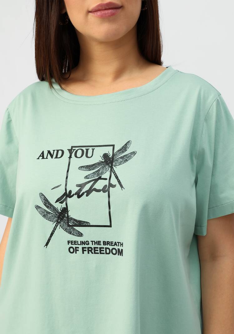 Футболка с дизайнерским принтом шир.  750, рис. 19