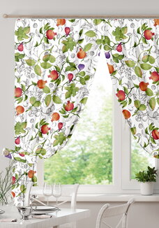 Шторы для кухни с подхватами